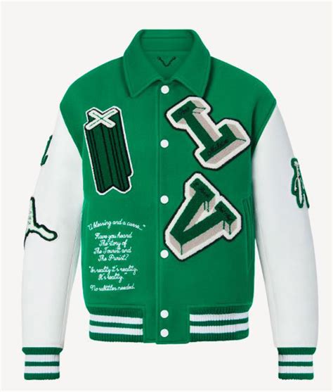 lv baseball jacket|lv green varsity jacket.